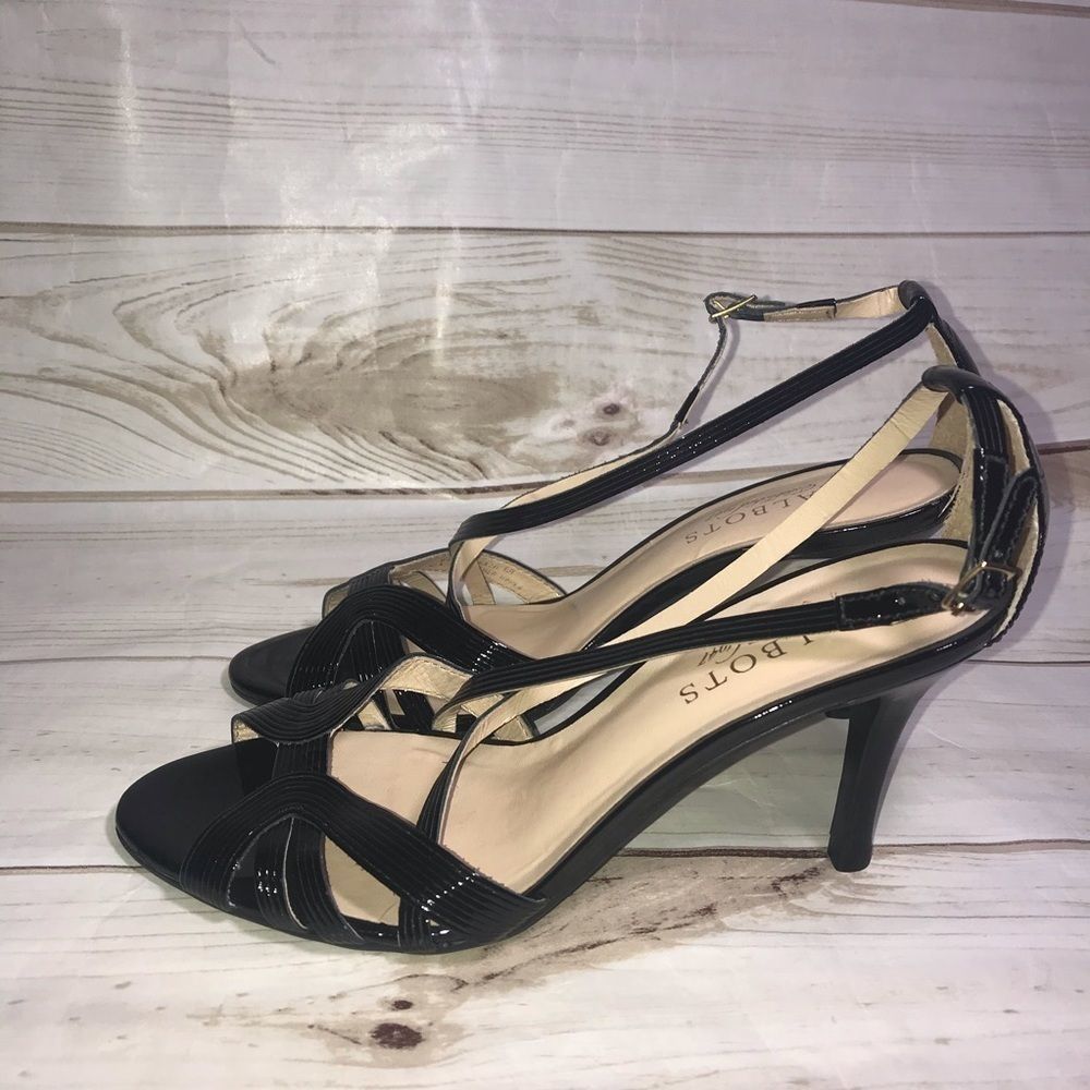 Talbots Getty Black Patent Leather Heel-Size 6B - Picture 2 of 8